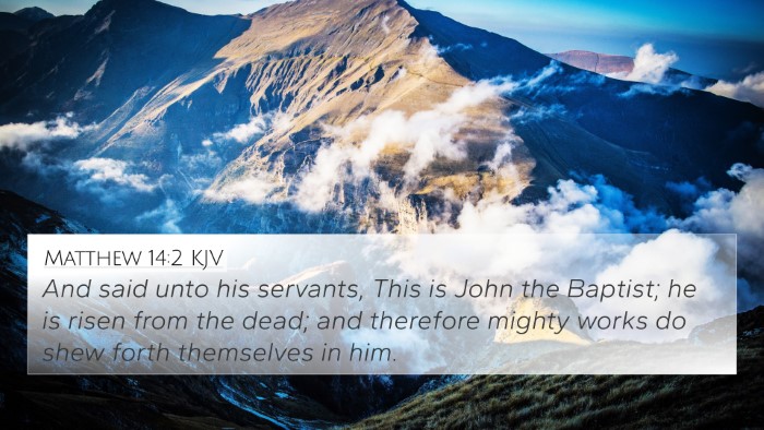 Matthew 14:2 KJV 4K Wallpaper - And said unto his servants, This is John the - 4K Wallpaper Bible Verse