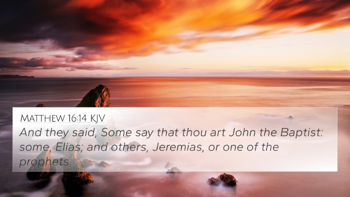 Matthew 16:14 KJV Bible Verse Image