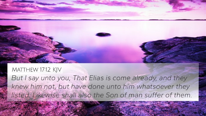 Matthew 17:12 KJV Bible Verse Image