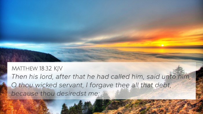 Matthew 18:32 KJV Bible Verse Image