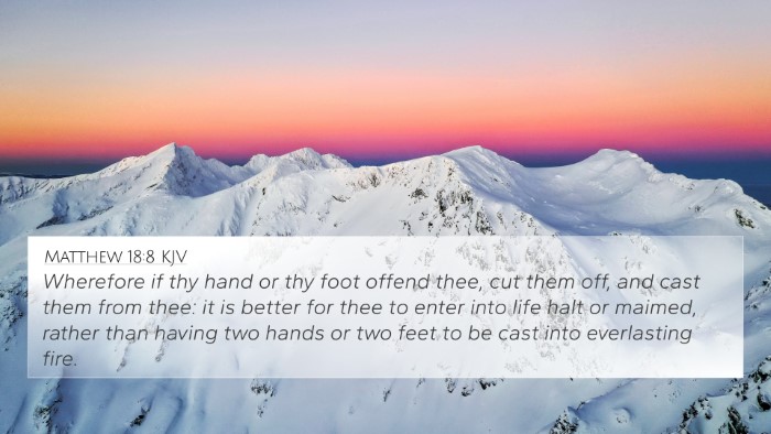 Matthew 18:8 KJV Bible Verse Image