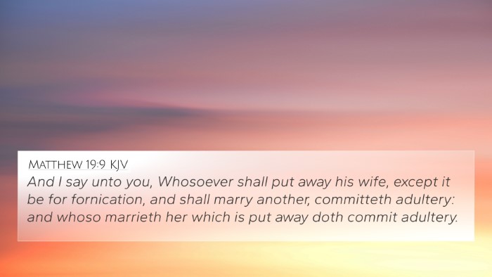 Matthew 19:9 KJV 4K Wallpaper - And I say unto you, Whosoever shall put away his - 4K Wallpaper Bible Verse