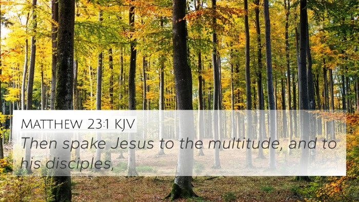 Matthew 23:1 KJV 4K Wallpaper - Then spake Jesus to the multitude, and to his - 4K Wallpaper Bible Verse