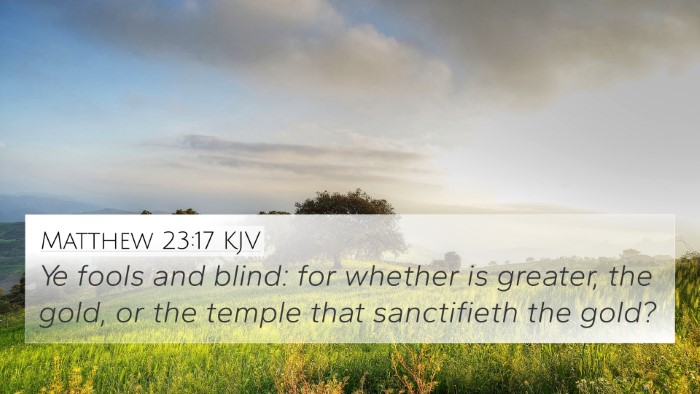 Matthew 23:17 KJV Bible Verse Image