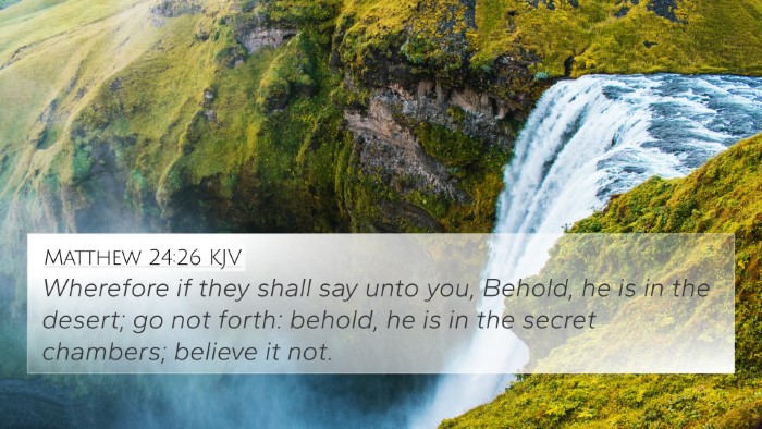 Matthew 24:26 KJV 4K Wallpaper - Wherefore if they shall say unto you, Behold, he - 4K Wallpaper Bible Verse