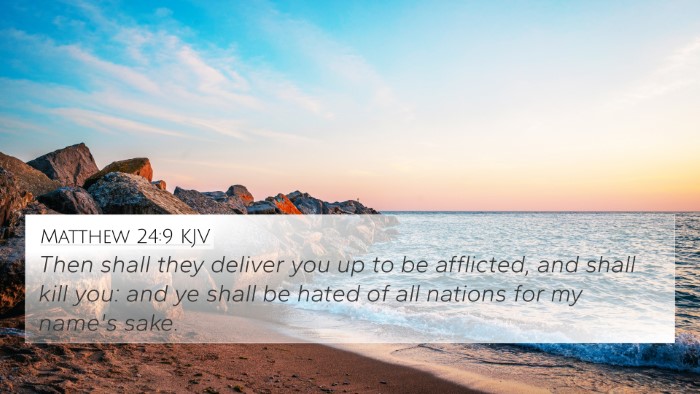 Matthew 24:9 KJV Bible Verse Image
