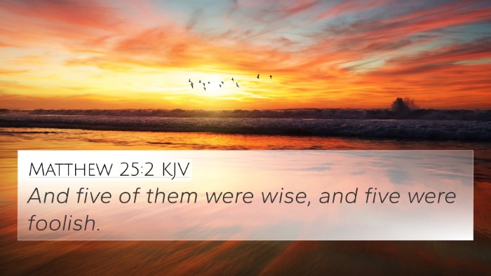Matthew 25:2 KJV 4K Wallpaper - And five of them were wise, and five were - 4K Wallpaper Bible Verse