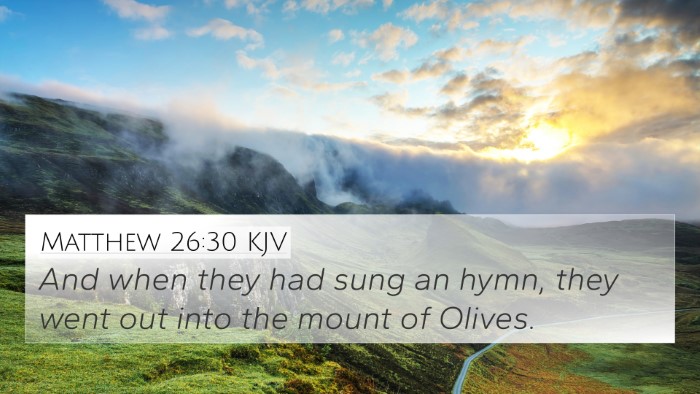Matthew 26:30 KJV Bible Verse Image