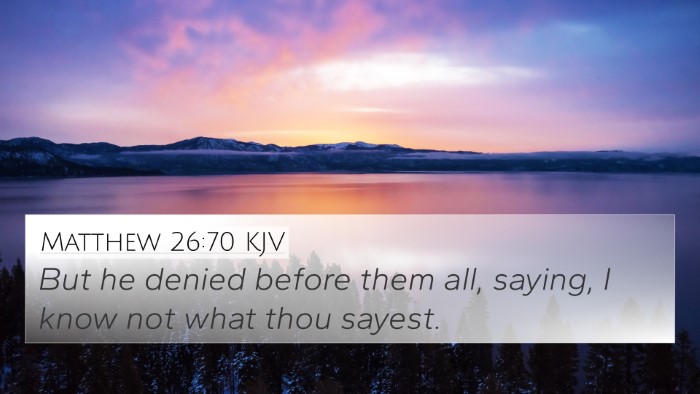 Matthew 26:70 KJV 4K Wallpaper - But he denied before them all, saying, I know not - 4K Wallpaper Bible Verse