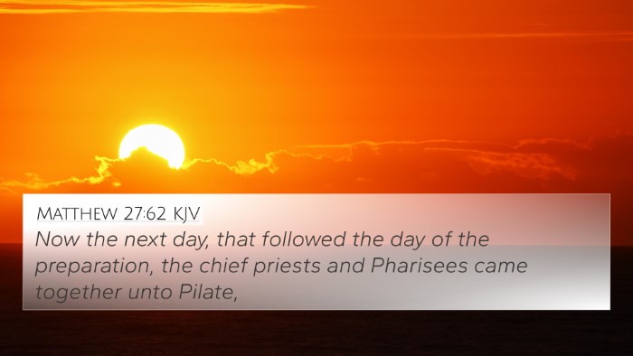 Matthew 27:62 KJV Bible Verse Image
