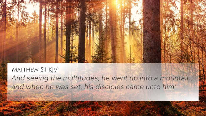 Matthew 5:1 KJV 4K Wallpaper - And seeing the multitudes, he went up into a - 4K Wallpaper Bible Verse