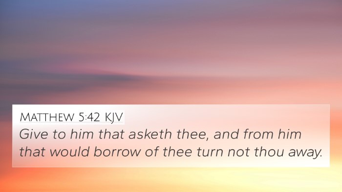 Matthew 5:42 KJV 4K Wallpaper - Give to him that asketh thee, and from him that - 4K Wallpaper Bible Verse
