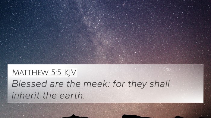 Matthew 5:5 KJV Bible Verse Image