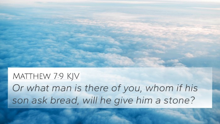 Matthew 7:9 KJV 4K Wallpaper - Or what man is there of you, whom if his son ask - 4K Wallpaper Bible Verse