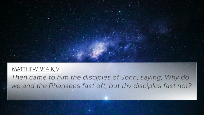 Matthew 9:14 KJV Bible Verse Image