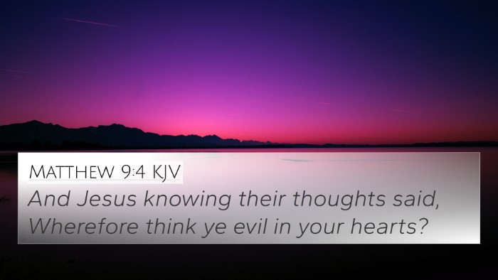 Matthew 9:4 KJV Bible Verse Image