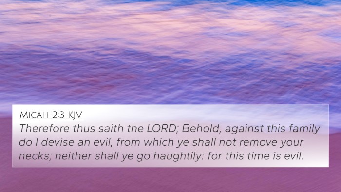 Micah 2:3 KJV Bible Verse Image