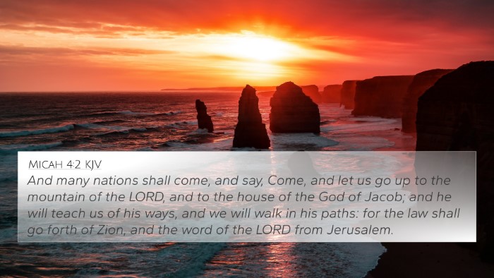 Micah 4:2 KJV Bible Verse Image