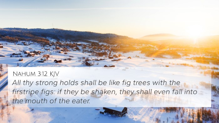 Nahum 3:12 KJV 4K Wallpaper - All thy strong holds shall be like fig trees with - 4K Wallpaper Bible Verse