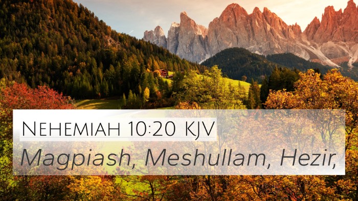 Nehemiah 10:20 KJV Bible Verse Image