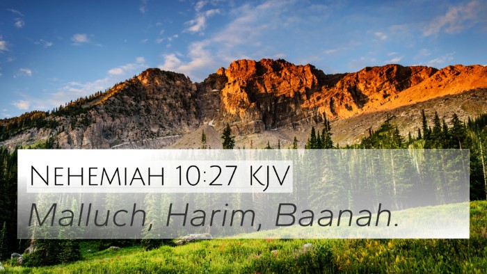 Nehemiah 10:27 KJV 4K Wallpaper - Malluch, Harim, - 4K Wallpaper Bible Verse