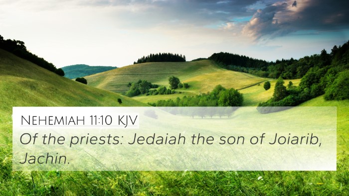 Nehemiah 11:10 KJV Bible Verse Image