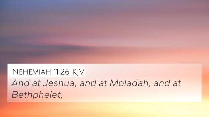 Nehemiah 11:26 KJV Bible Verse Image