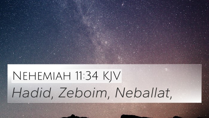 Nehemiah 11:34 KJV Bible Verse Image