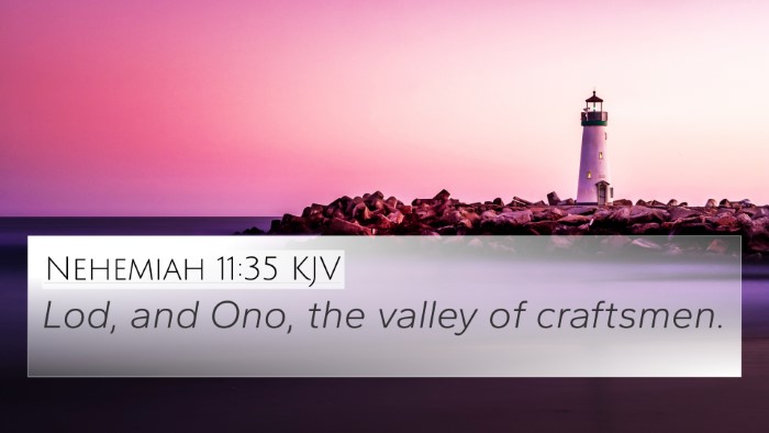 Nehemiah 11:35 KJV Bible Verse Image