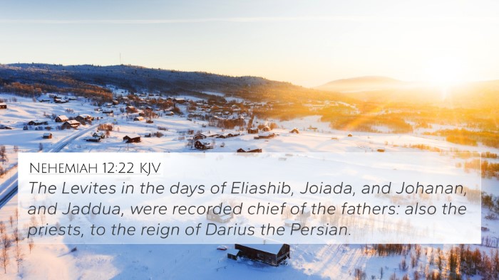 Nehemiah 12:22 KJV Bible Verse Image
