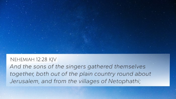Nehemiah 12:28 KJV Bible Verse Image