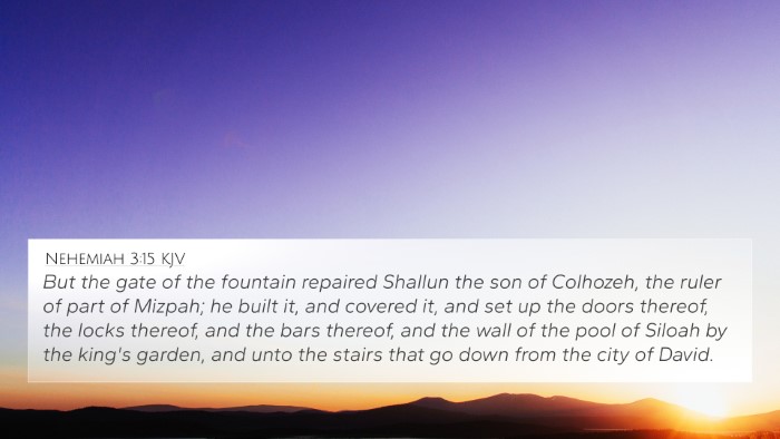 Nehemiah 3:15 KJV Bible Verse Image