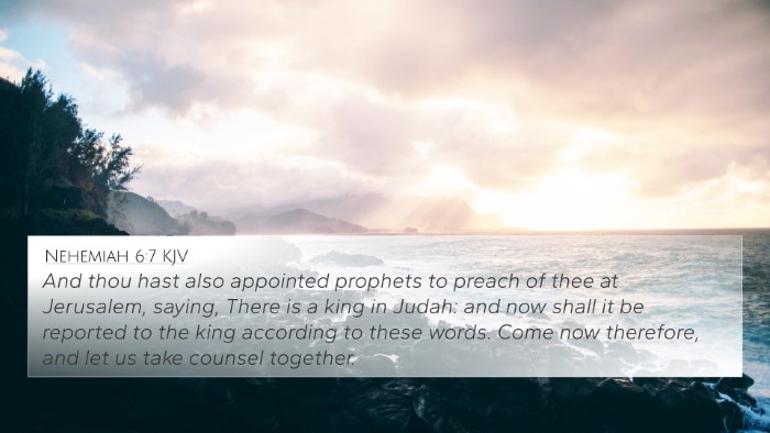 Nehemiah 6:7 KJV Bible Verse Image