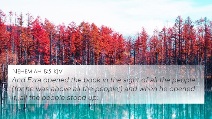 Nehemiah 8:5 KJV Bible Verse Image