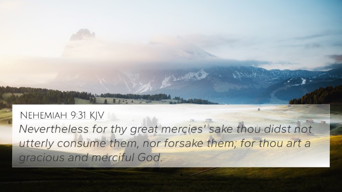 Nehemiah 9:31 KJV Bible Verse Image