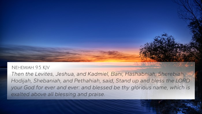 Nehemiah 9:5 KJV Bible Verse Image