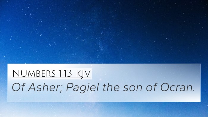 Numbers 1:13 KJV 4K Wallpaper - Of Asher; Pagiel the son of - 4K Wallpaper Bible Verse