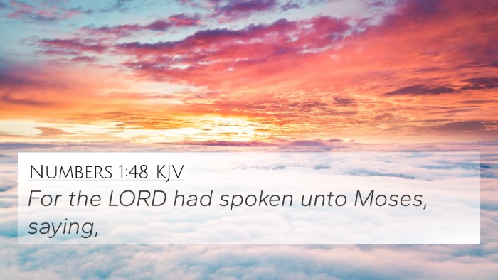 Numbers 1:48 KJV 4K Wallpaper - For the LORD had spoken unto Moses, - 4K Wallpaper Bible Verse