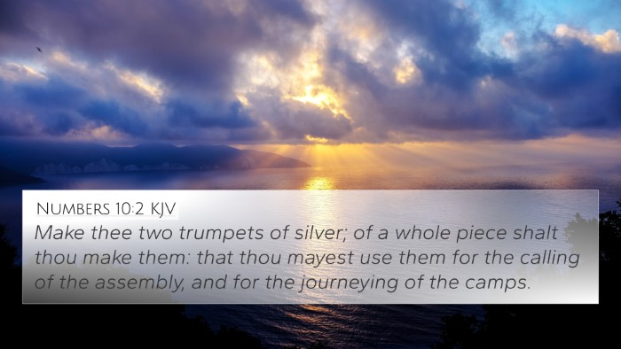 Numbers 10:2 KJV 4K Wallpaper - Make thee two trumpets of silver; of a whole - 4K Wallpaper Bible Verse