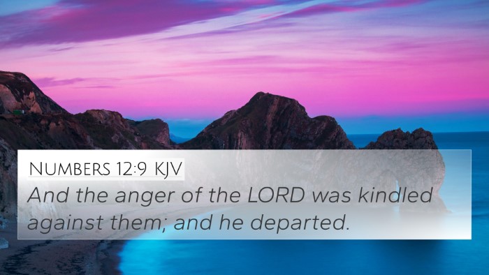 Numbers 12:9 KJV 4K Wallpaper - And the anger of the LORD was kindled against - 4K Wallpaper Bible Verse