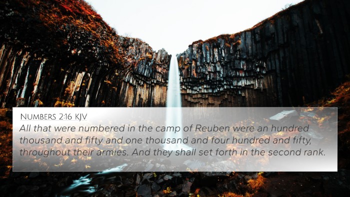 Numbers 2:16 KJV Bible Verse Image