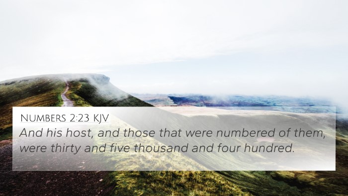 Numbers 2:23 KJV 4K Wallpaper - And his host, and those that were numbered of - 4K Wallpaper Bible Verse