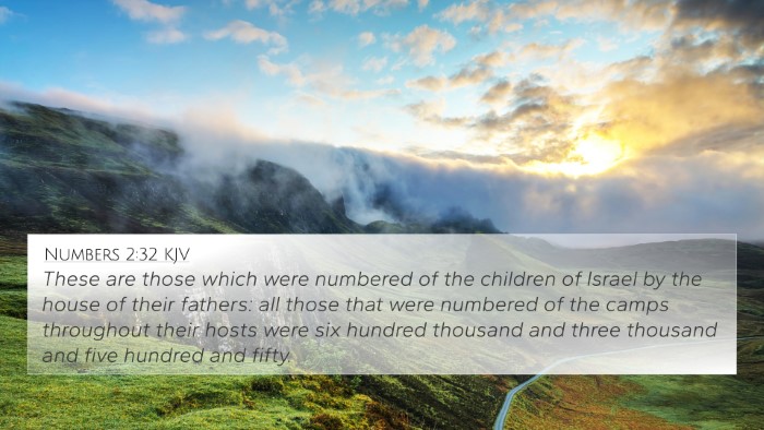 Numbers 2:32 KJV 4K Wallpaper - These are those which were numbered of the - 4K Wallpaper Bible Verse