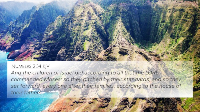 Numbers 2:34 KJV 4K Wallpaper - And the children of Israel did according to all - 4K Wallpaper Bible Verse