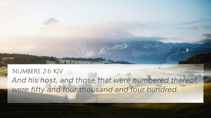 Numbers 2:6 KJV 4K Wallpaper - And his host, and those that were numbered - 4K Wallpaper Bible Verse