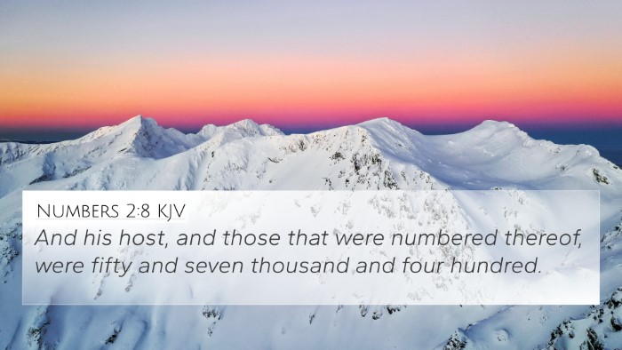 Numbers 2:8 KJV 4K Wallpaper - And his host, and those that were numbered - 4K Wallpaper Bible Verse