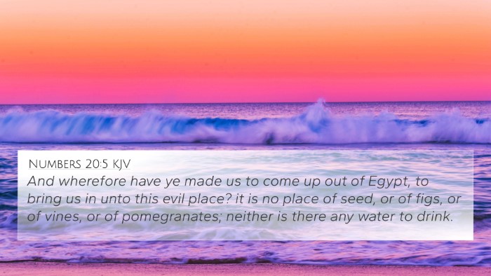 Numbers 20:5 KJV 4K Wallpaper - And wherefore have ye made us to come up out of - 4K Wallpaper Bible Verse