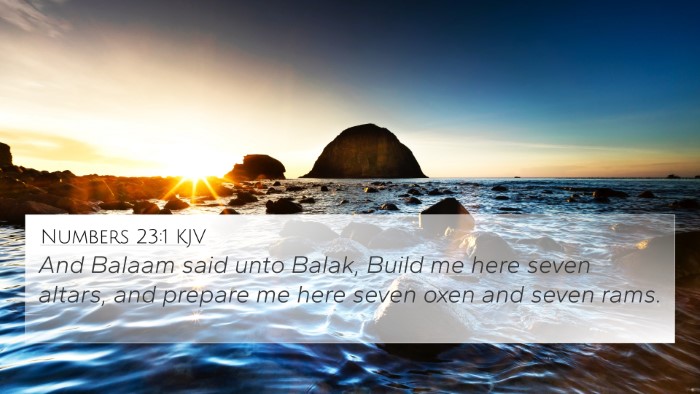 Numbers 23:1 KJV 4K Wallpaper - And Balaam said unto Balak, Build me here seven - 4K Wallpaper Bible Verse