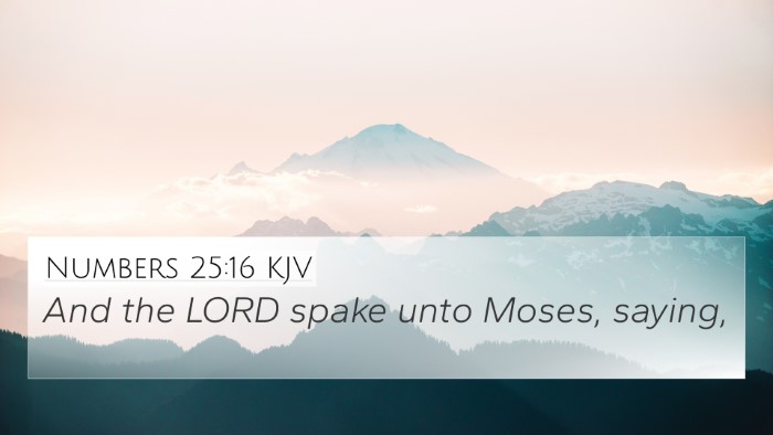 Numbers 25:16 KJV 4K Wallpaper - And the LORD spake unto Moses, - 4K Wallpaper Bible Verse