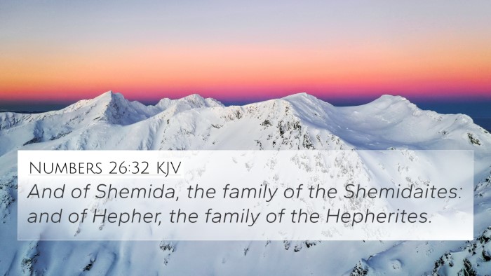 Numbers 26:32 KJV 4K Wallpaper - And of Shemida, the family of the Shemidaites: - 4K Wallpaper Bible Verse
